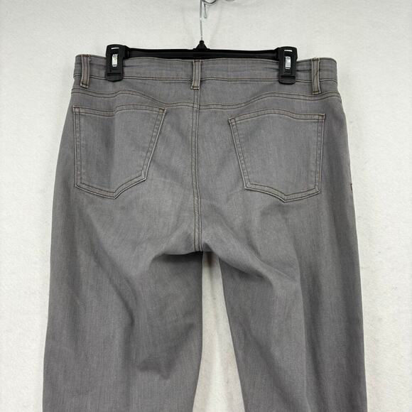 Eileen Fisher Slim Jeans Size 10 Gray Mid Rise Organic Cotton Stretch Denim - Picture 6 of 10